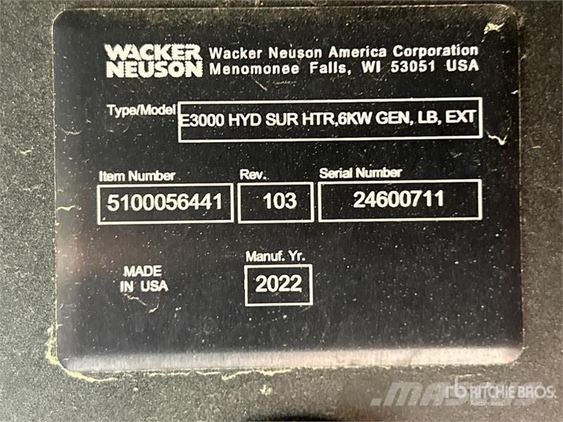 Wacker Neuson E3000 Équipement de dégel