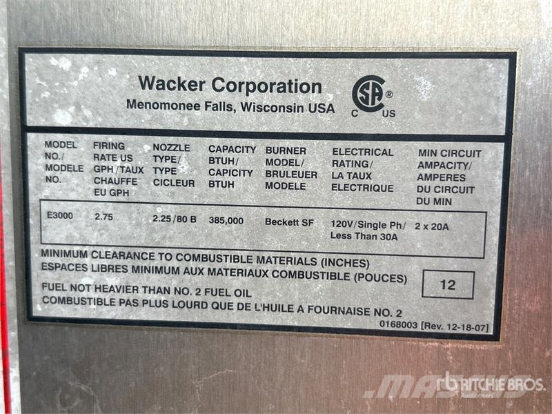 Wacker Neuson E3000 Equipamento de aquecimento e descongelamento