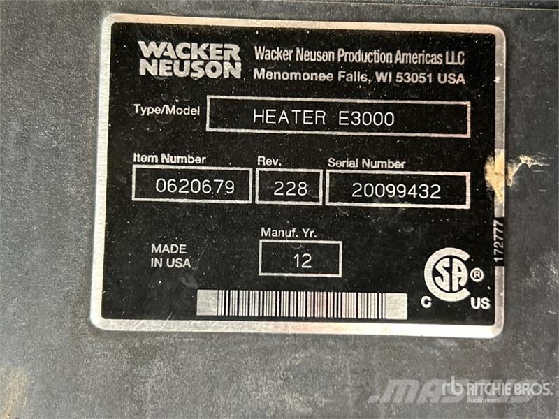 Wacker Neuson E3000 Equipamento de aquecimento e descongelamento