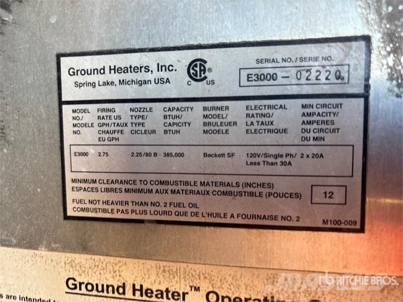 Wacker Neuson E3000G 385000 BTU Ground Heater Fűtő és Hűtő felszerelések