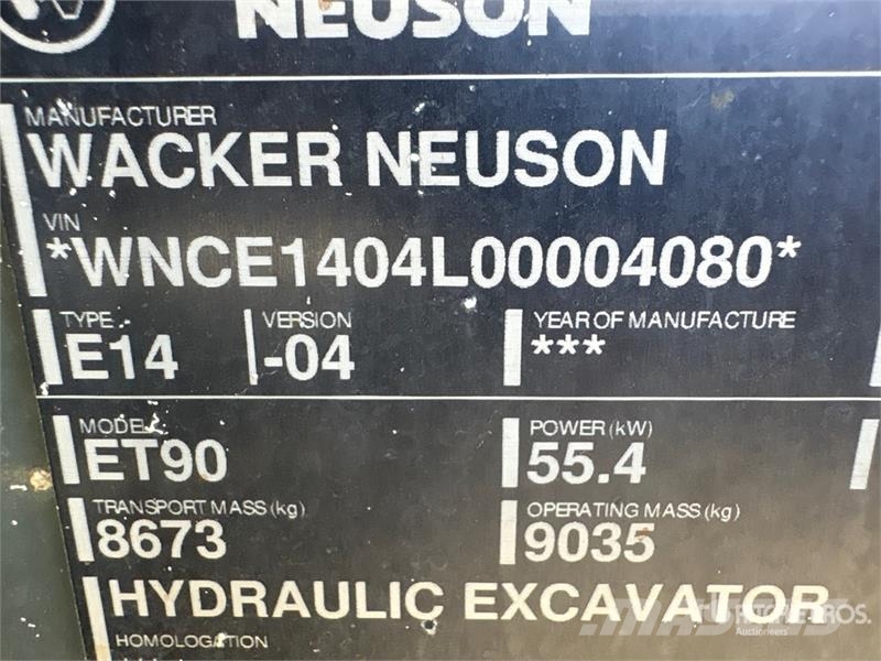 Wacker Neuson ET90 Tracked Excavator Gravemaskiner på larvebånd