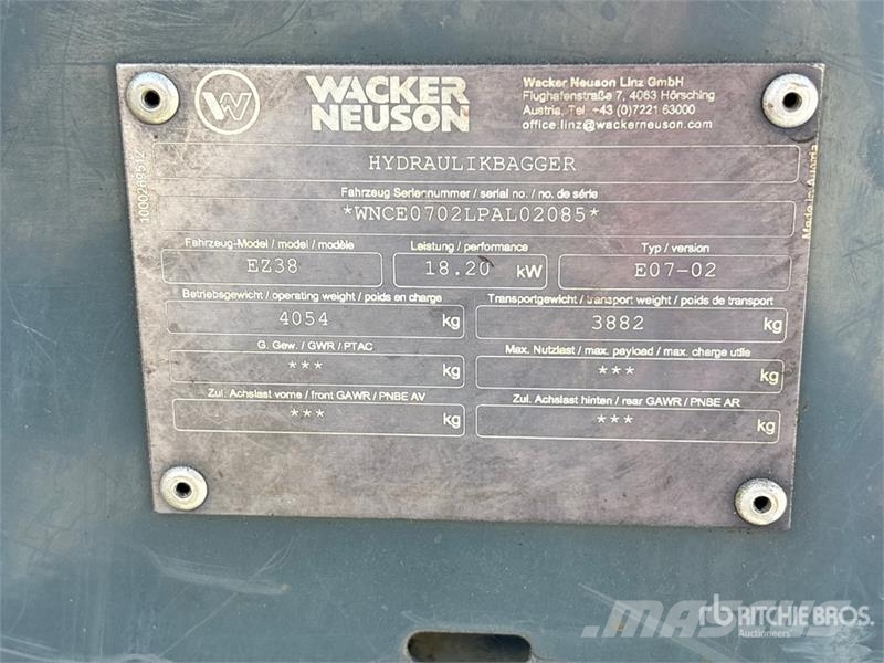 Wacker Neuson EZ28 Mini Excavator Mini ekskavatori < 7 t