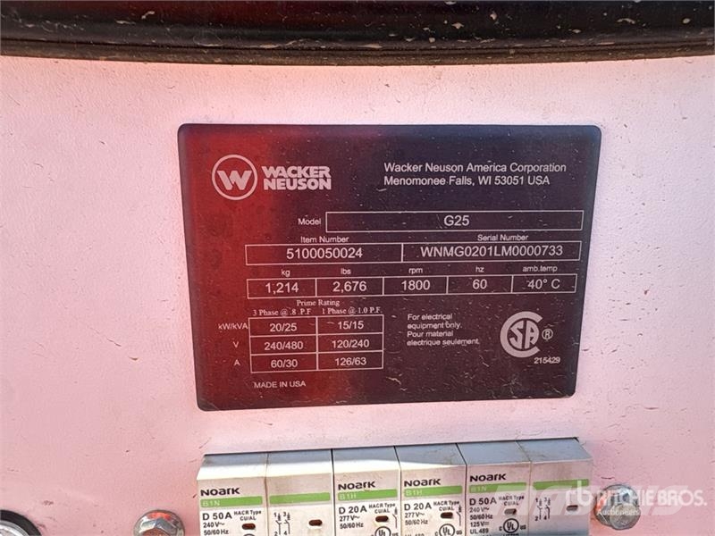 Wacker Neuson G25 20 kW Mobile Generator Set Geradores a diesel