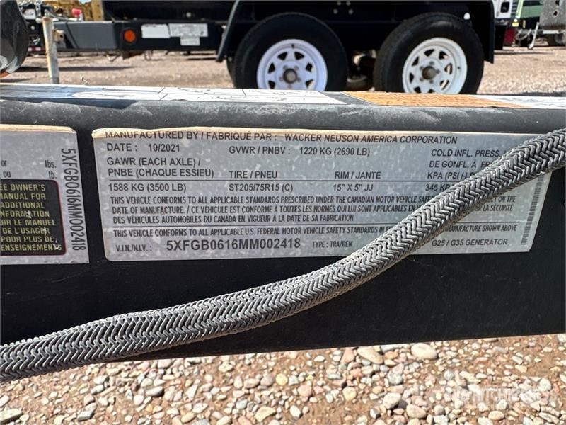 Wacker Neuson G25 20 kW Mobile Generator Set Geradores a diesel