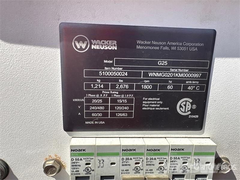 Wacker Neuson G25 Mobile Generator Set Geradores a diesel