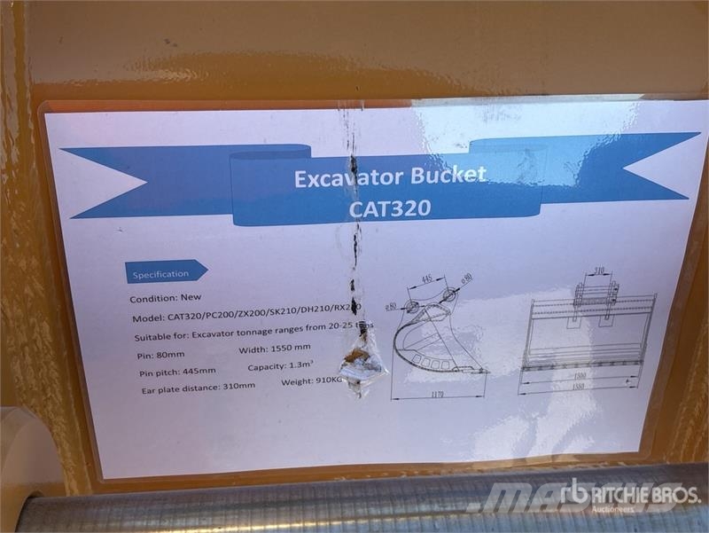 Warrior WBMCC20-1500 59 in Cleanup Excavator Bucket - Fits Žlice
