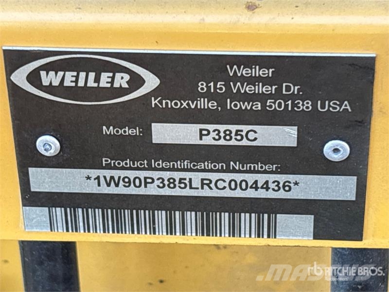 Weiler P385C Track Asphalt Paver Asphalt pavers