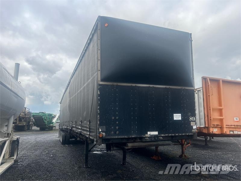 Western 52 ft Quad/A Curtain Side Trailer Priekabos su tentu