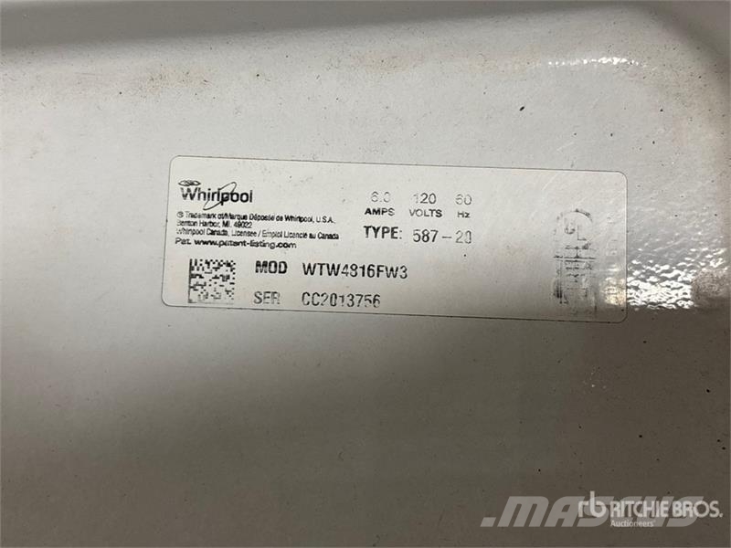 Whirl Pool WTW4816FW3 Clothes Washer Construcción - Otros