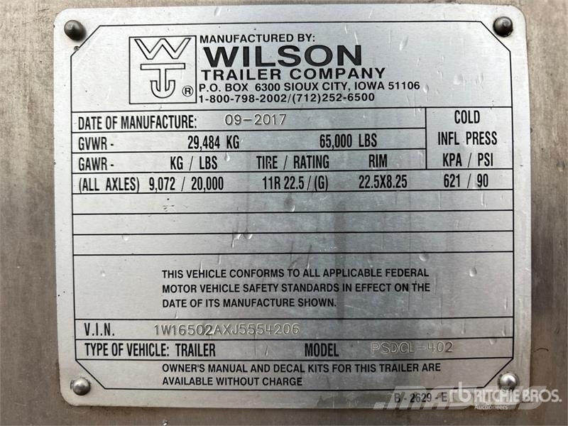 Wilson PSDCL-402 50 ft T/A Livestock Trailer Prikolice za prevoz živine