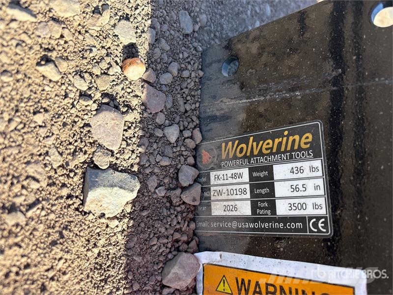 Wolverine FK-11-48W 48 in Skid Steer Attachment Mo Outros componentes