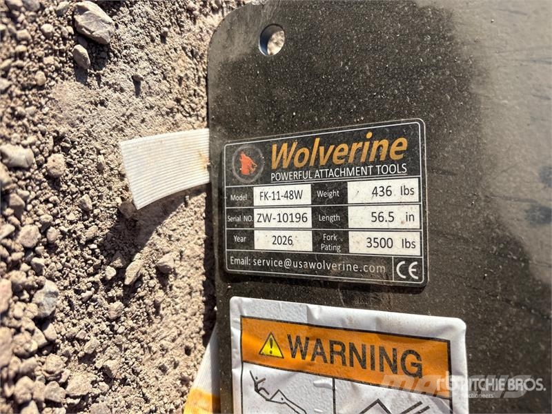  Wolverine FK-11-48W 48 in Skid Steer Attachment Mo Otros componentes