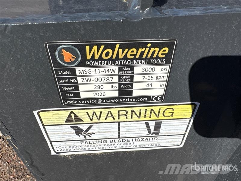 Wolverine MSG-11-44W 44 in Skid Steer Grapple Buck Grabeži