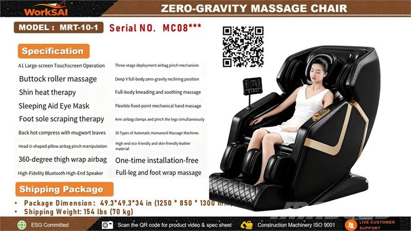 WorkSai MRT-10-1 Dark Brown Zero-Gravity Massage C Andet tilbehør
