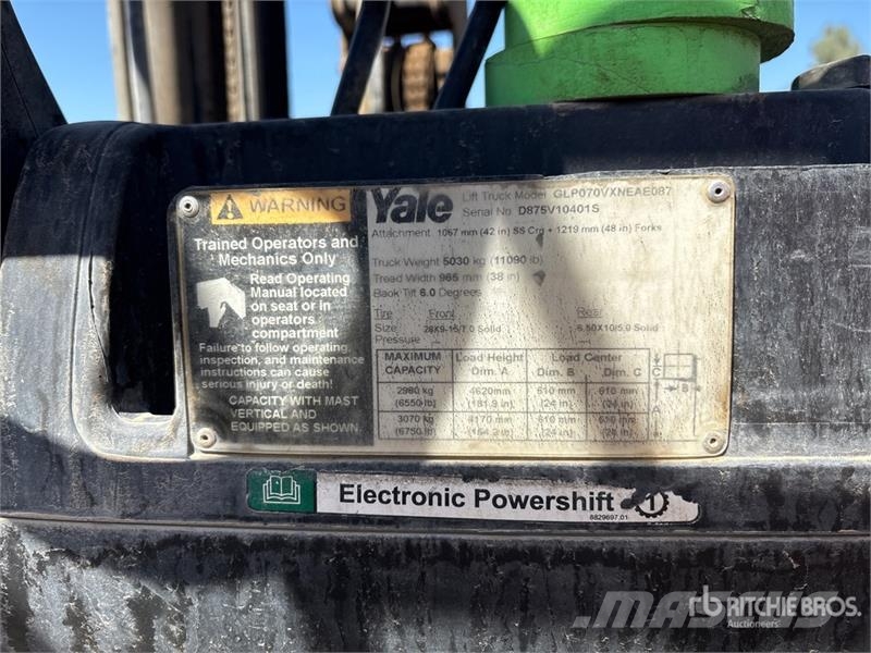 Yale GLP070VX 6550 lb Pneumatic Tire Forklift Viljuškari - ostalo