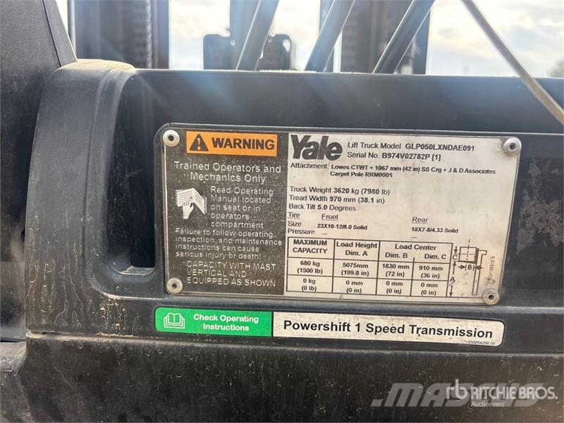 Yale GP050 LX 1500 lb Cushion Tire Forklift Other