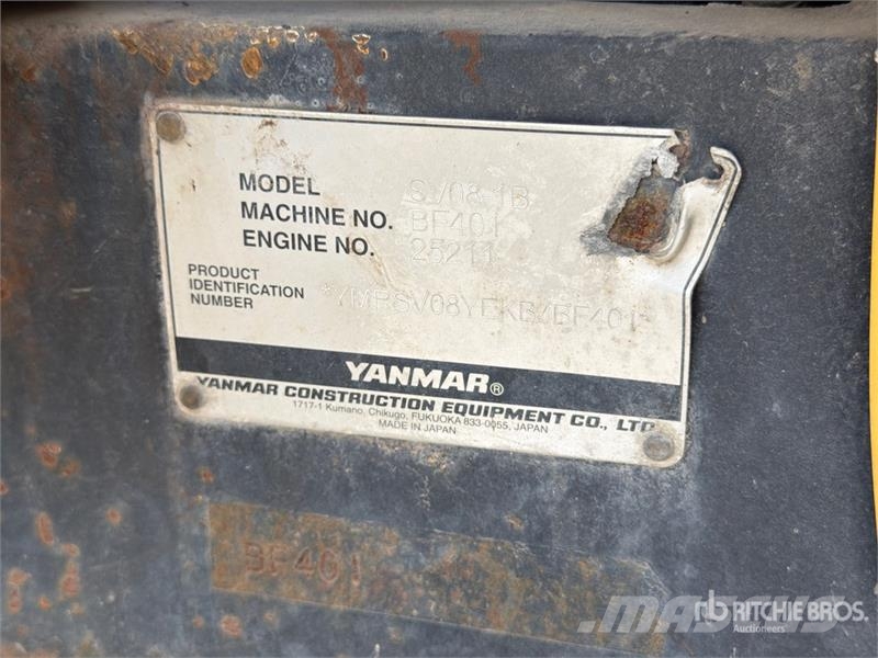 Yanmar SV08 Mini Excavator Mini kotrók < 7t