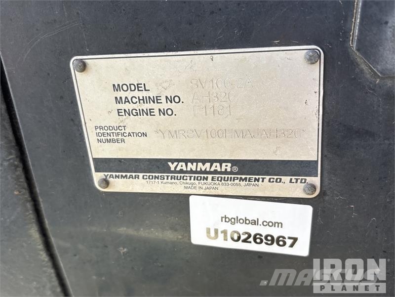 Yanmar SV100-2A Mini Excavator Mini bagri <7t