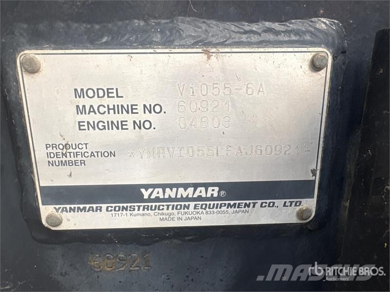 Yanmar Vi055-6A Mini Excavator Minigraafmachines < 7t
