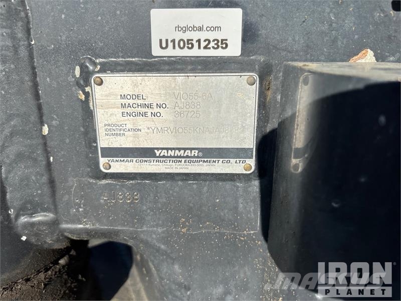 Yanmar VIO55-6A Mini Excavator حفارات صغيرة أقل من 7 طن (حفارات صغيرة)
