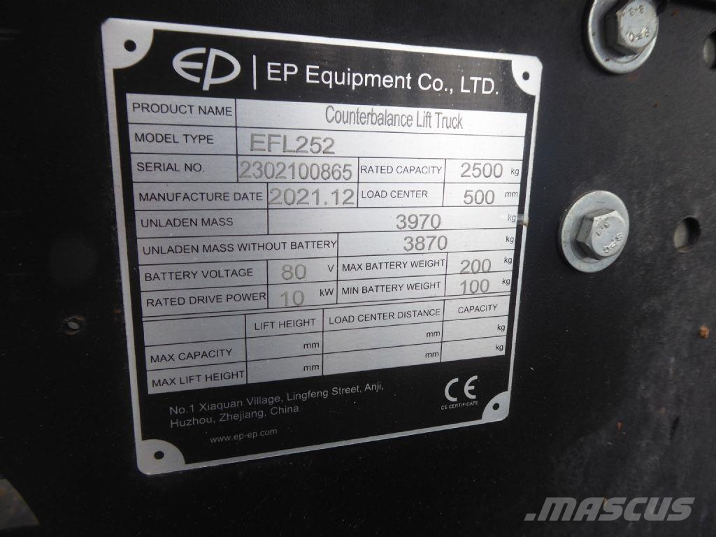 EP Equipment EFL252 Elektrische heftrucks