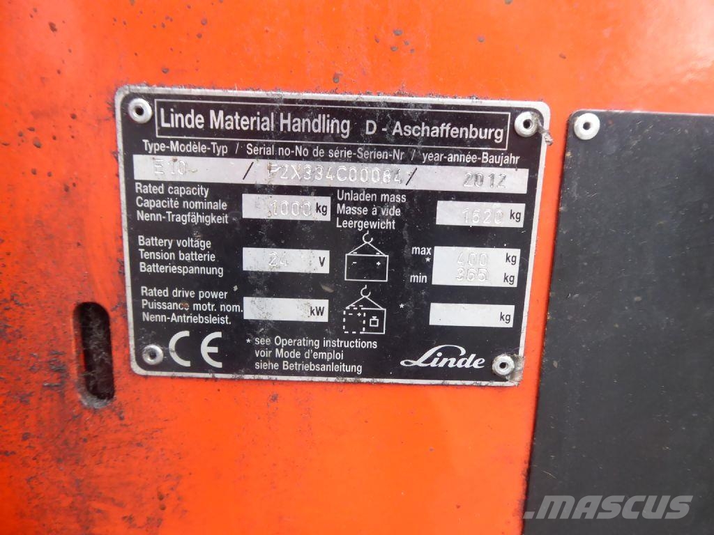 Linde E10 Chariots élévateurs électriques