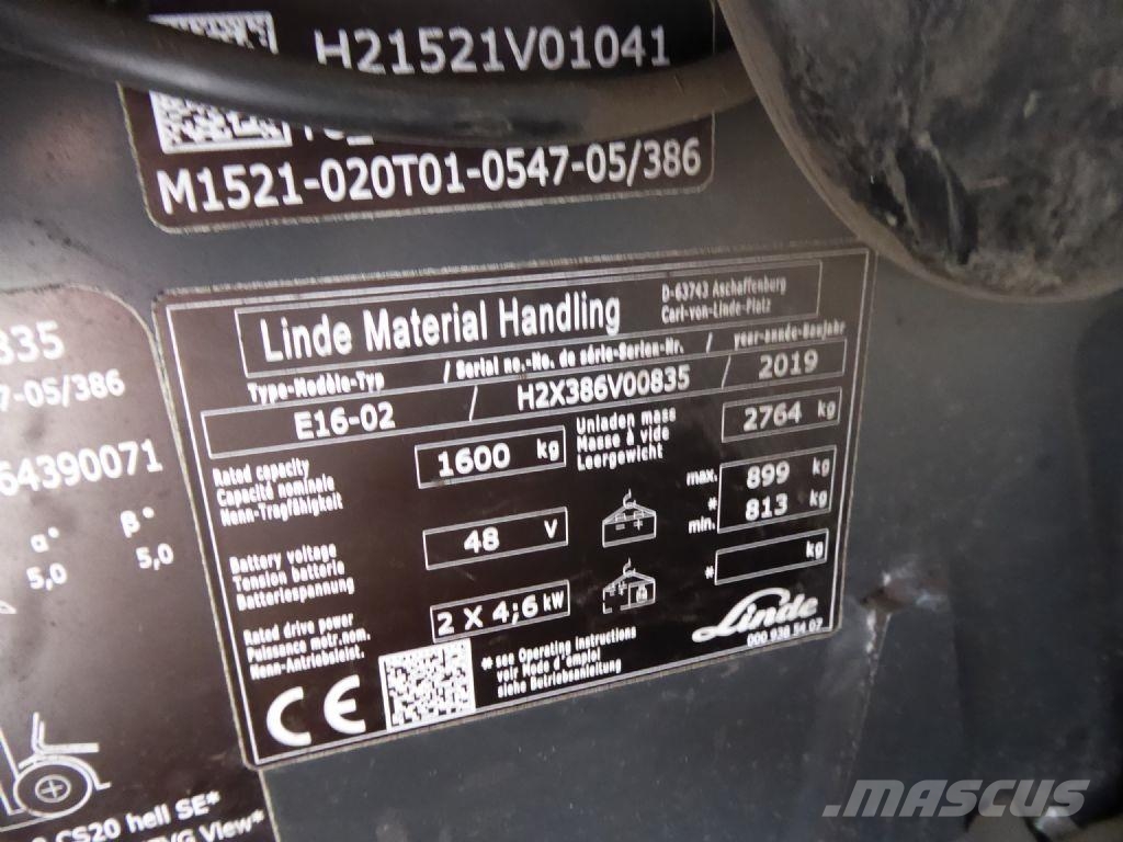 Linde E16-02 Sähkötrukit
