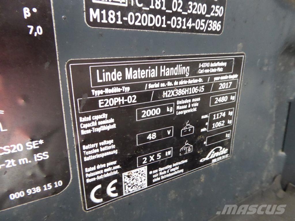 Linde E20PH-02 电动叉车
