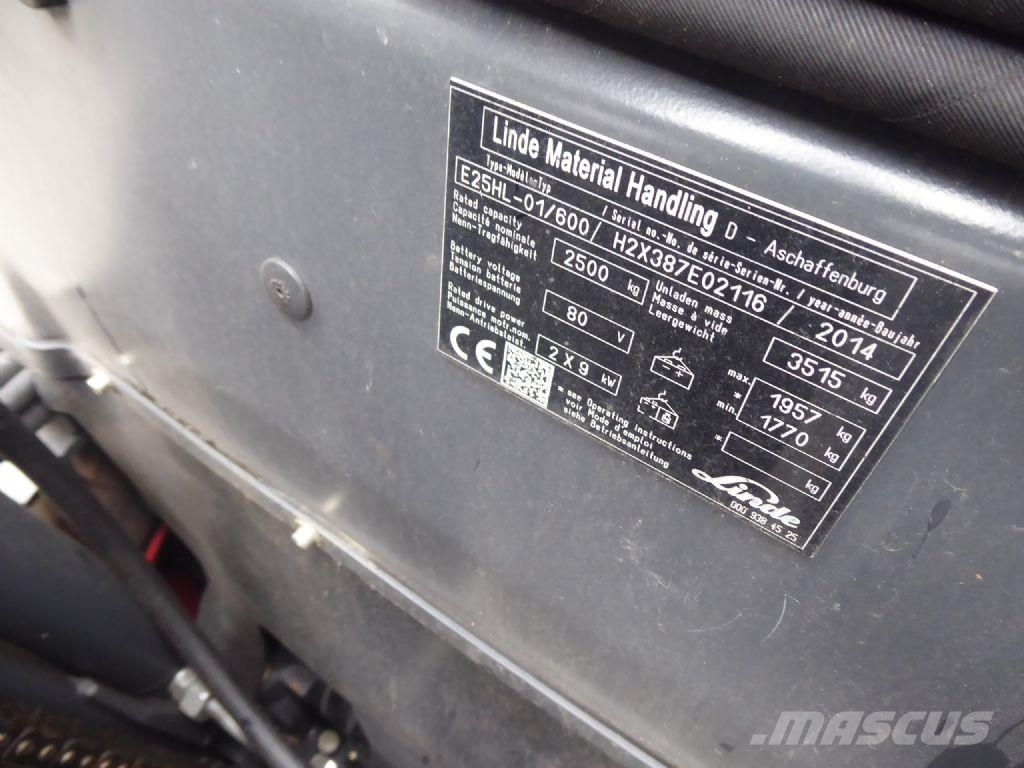 Linde E25HL-01/600 Chariots élévateurs électriques