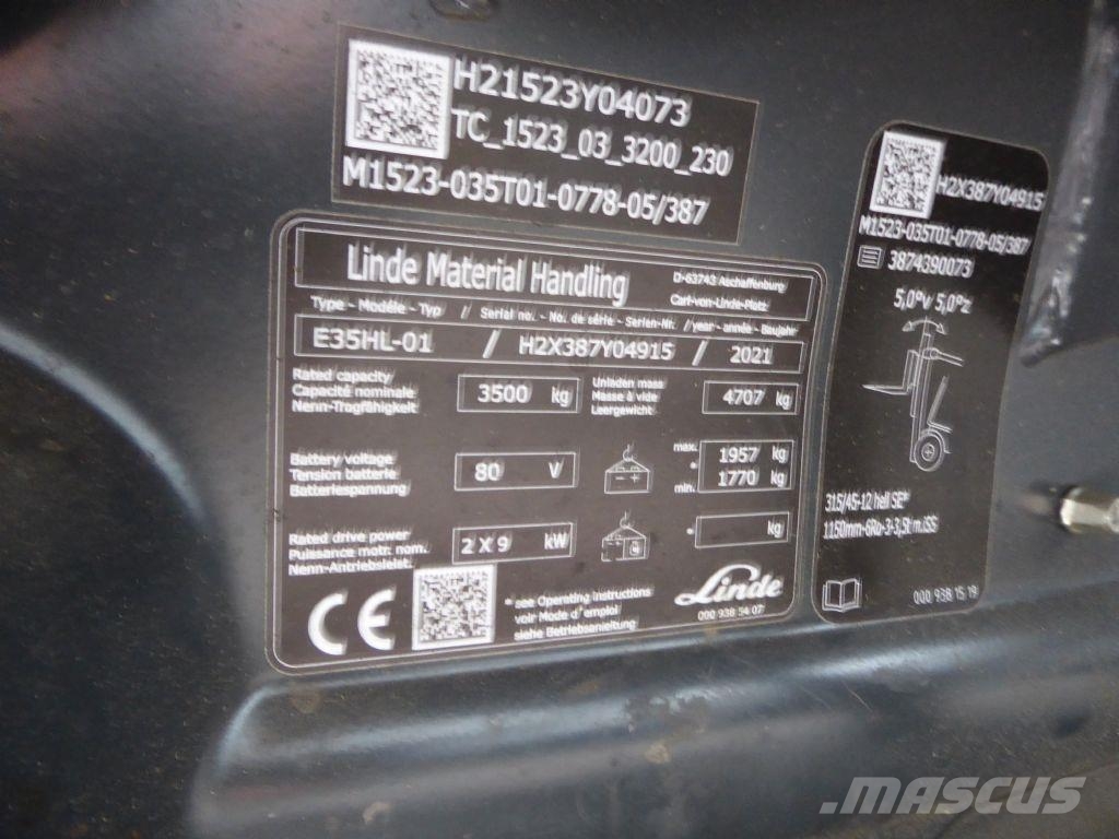 Linde E35HL-01 Electric forklifts