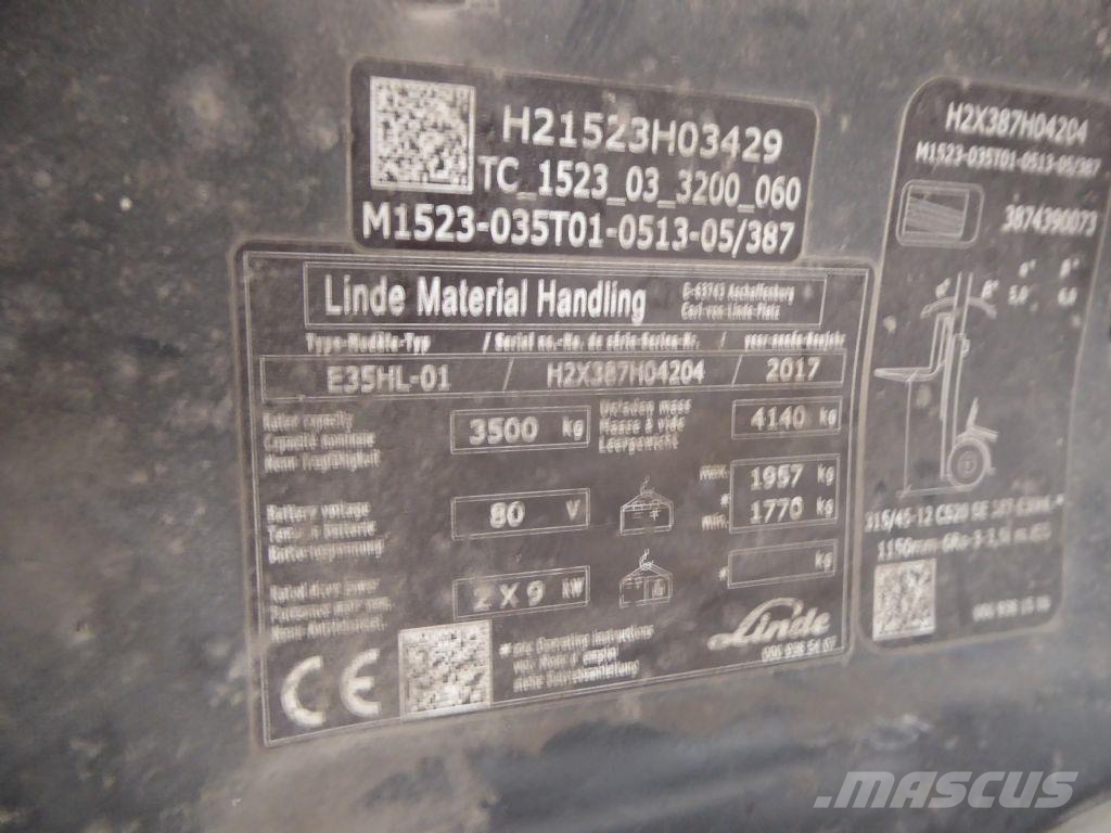 Linde E35HL-01 Elektromos targoncák