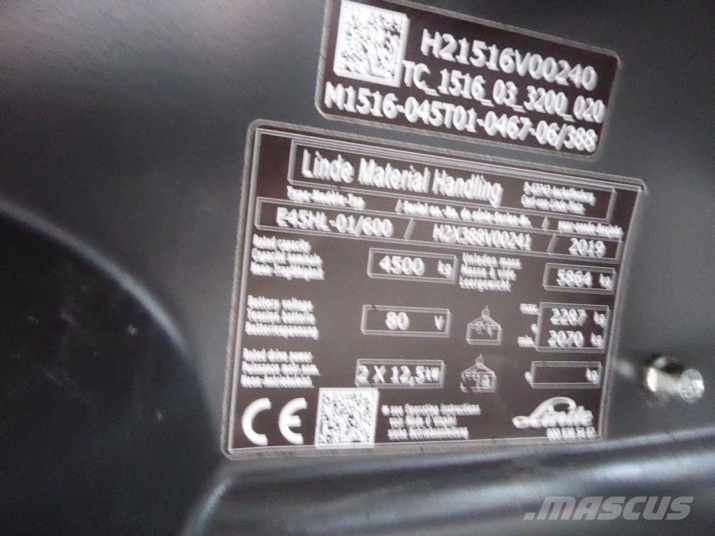 Linde E45HL-01/600 Akumulátorové vozíky