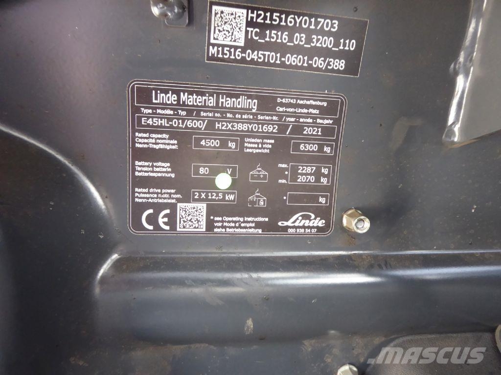 Linde E45HL-01/600 Electric forklifts