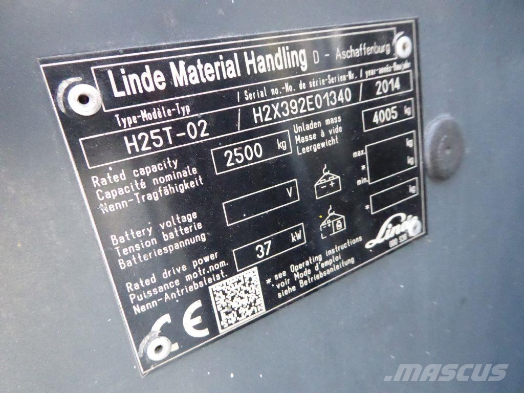 Linde H25T-02 LPG forklifts