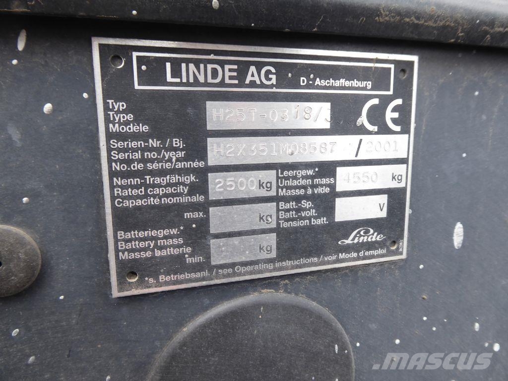 Linde H25T-03 Περονοφόρα ανυψωτικά κλαρκ με φυσικό αέριο LPG
