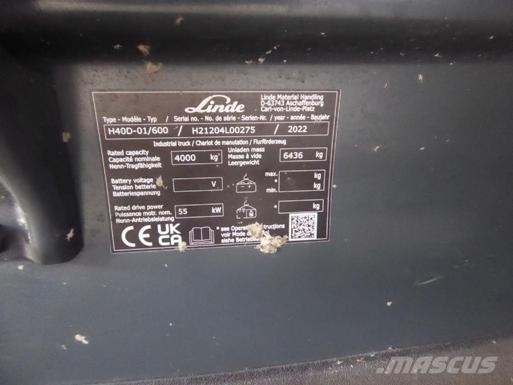 Linde H40D/600 디젤 지게차