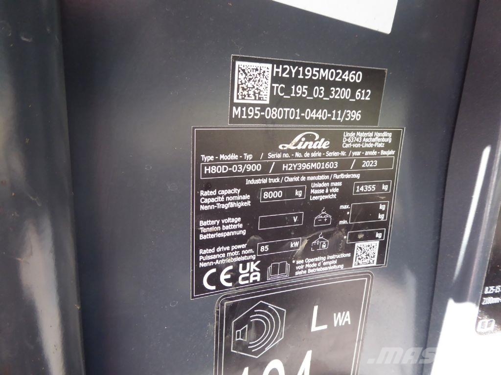 Linde H80D-03/900 Dieseltrukit