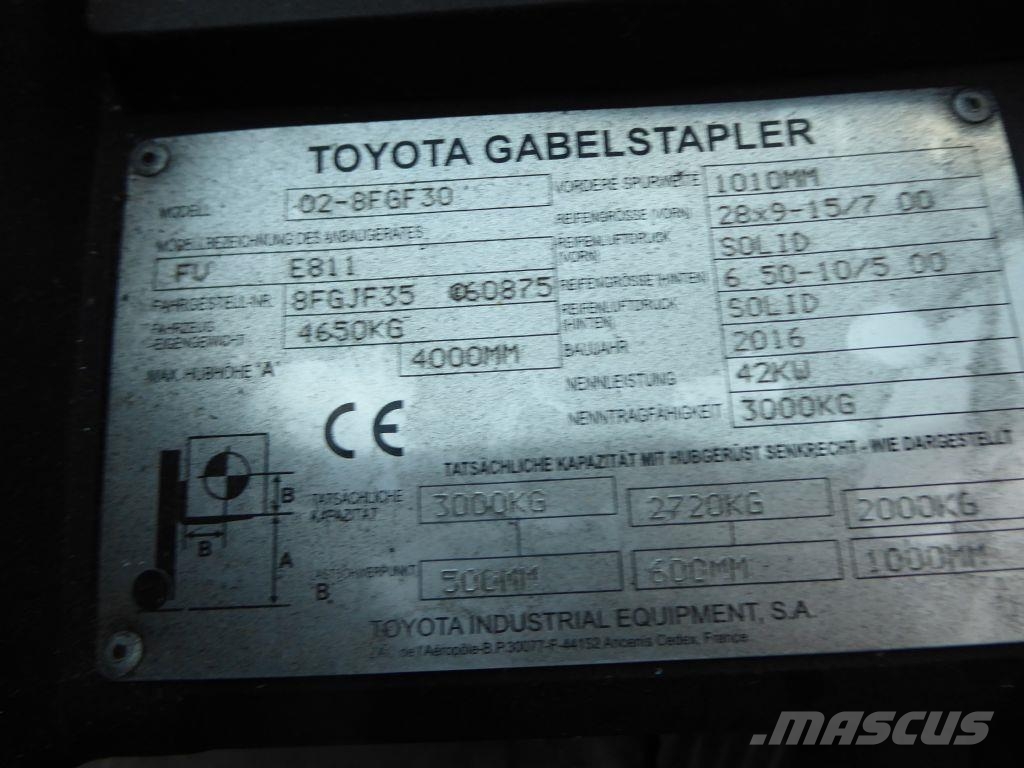 Toyota 02-8FGF30 Chariots GPL
