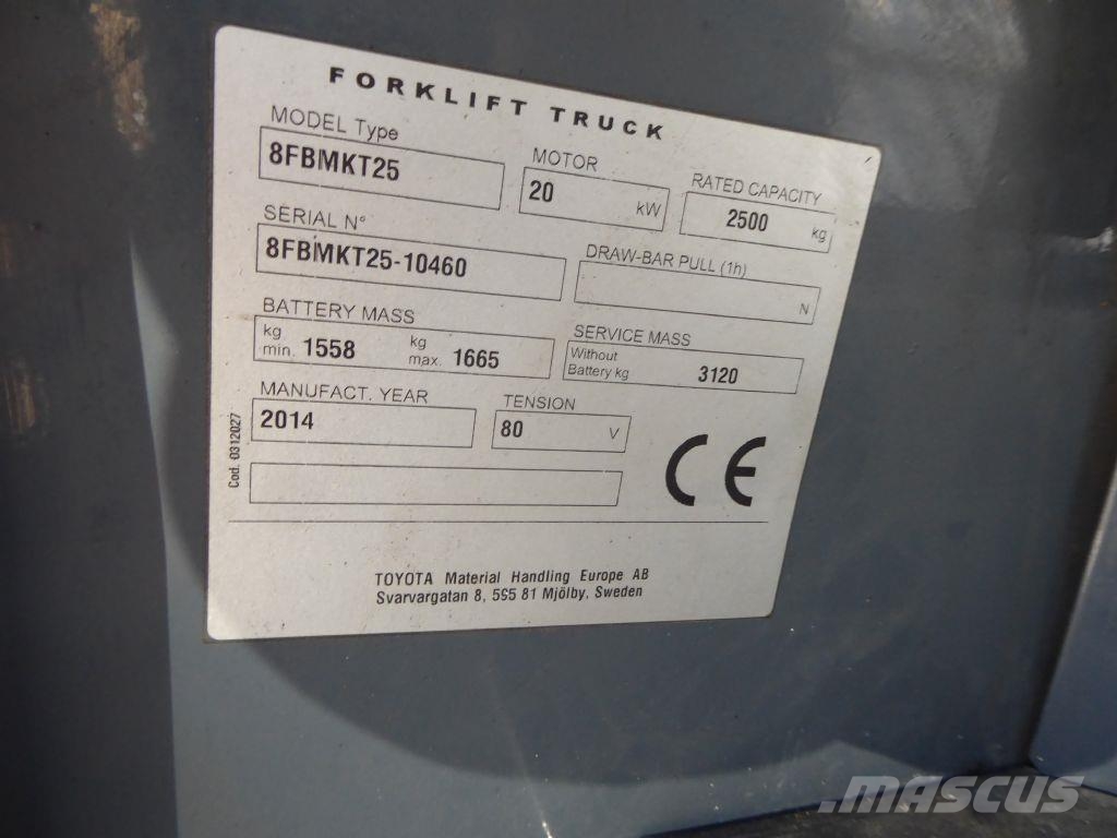 Toyota 8FBEKT25 Elektro Stapler