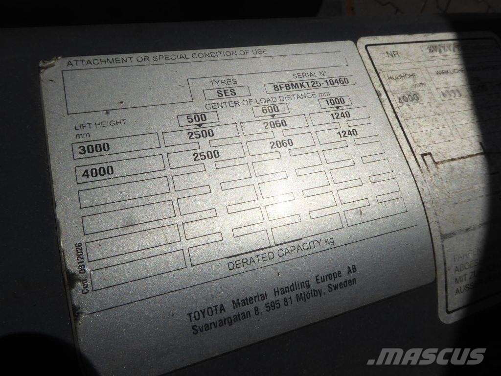 Toyota 8FBEKT25 Elektro Stapler