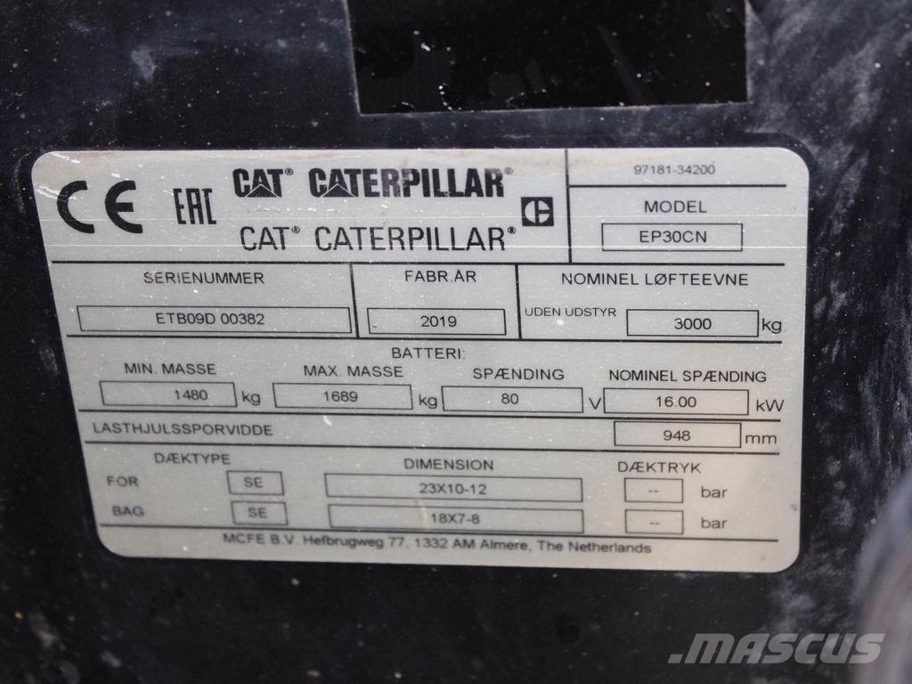CAT EP 30 CN Elektriniai šakiniai krautuvai