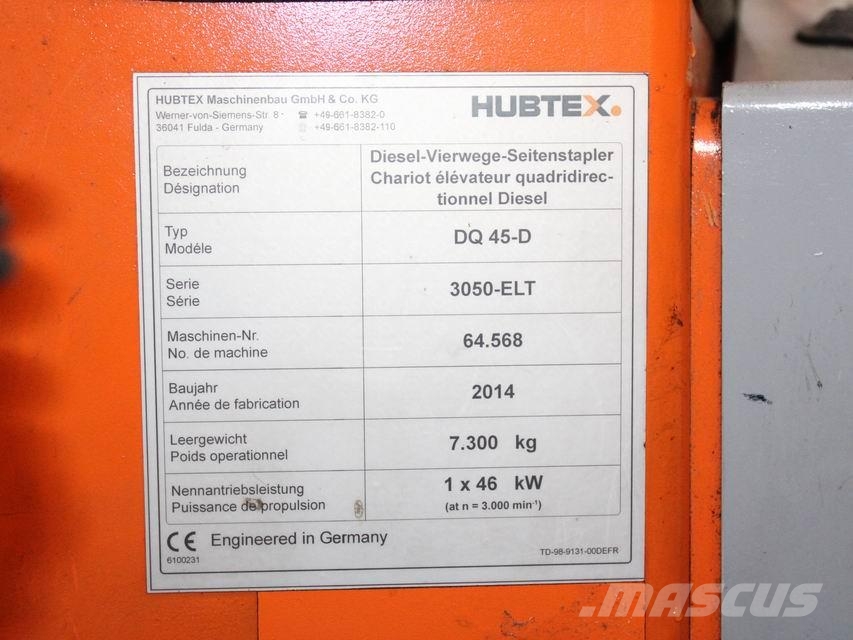 Hubtex DQ 45 D Γερανοί πλευρικής φόρτωσης εμπορευματοκιβωτίων