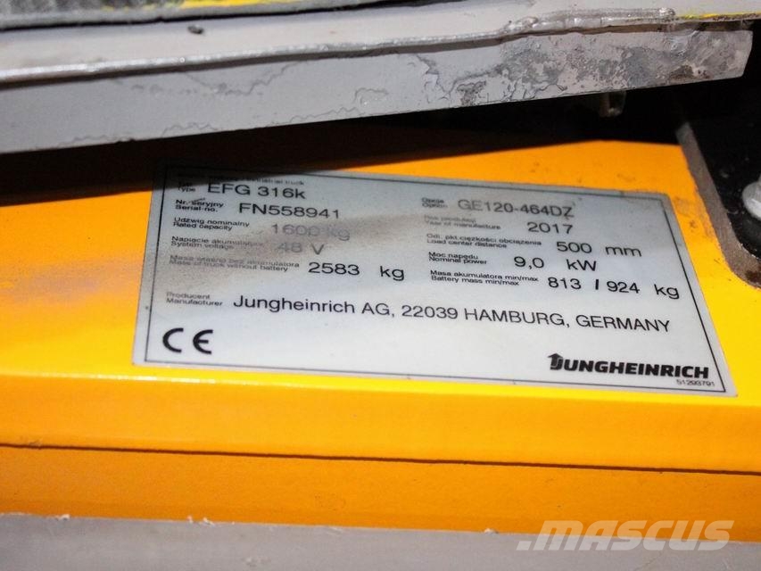 Jungheinrich EFG 316k GE120-464DZ Electric forklifts