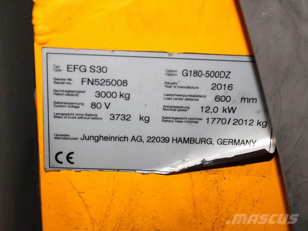 Jungheinrich EFG S30 G180-500DZ Chariots élévateurs électriques