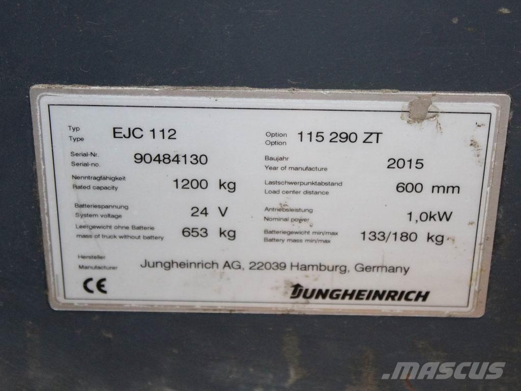 Jungheinrich EJC 112 115-290ZT 手推堆垛车