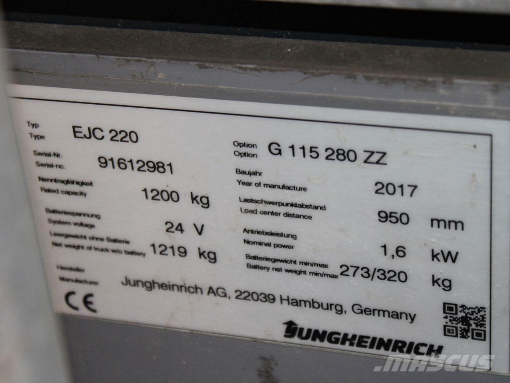 Jungheinrich EJC 220 G115-420DZ ウォーキンフォークリフト