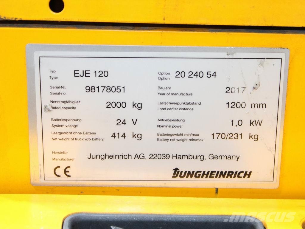 Jungheinrich EJE 120 20-240-54 Električni nizko dvižni viličar