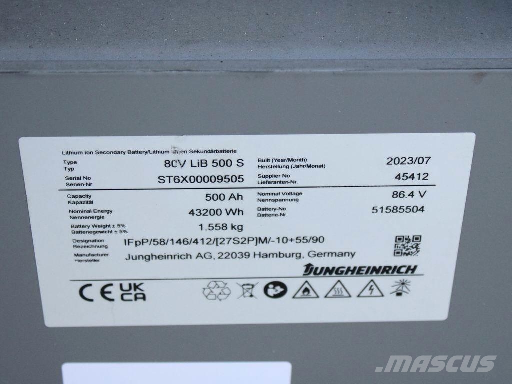 Jungheinrich EKX 516 G+I118-650ZT Li-Ion Hochhub-Kommissionierer