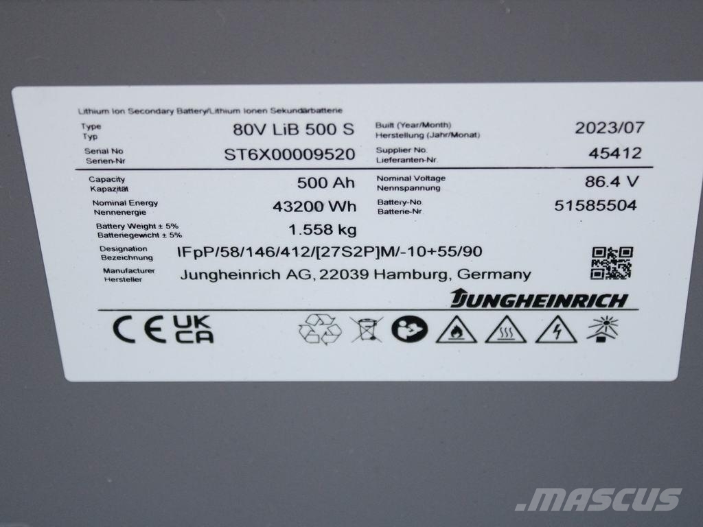 Jungheinrich EKX 516 G+I118-650ZT Li-Ion Hochhub-Kommissionierer