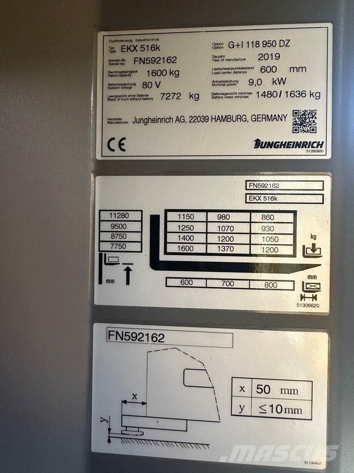 Jungheinrich EKX 516k G+I118-950DZ Commissionatore alto livello